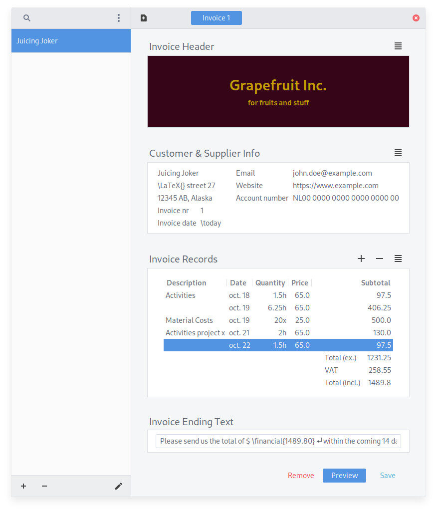GinVoice application