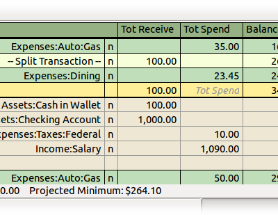 GNUCash Register Feature